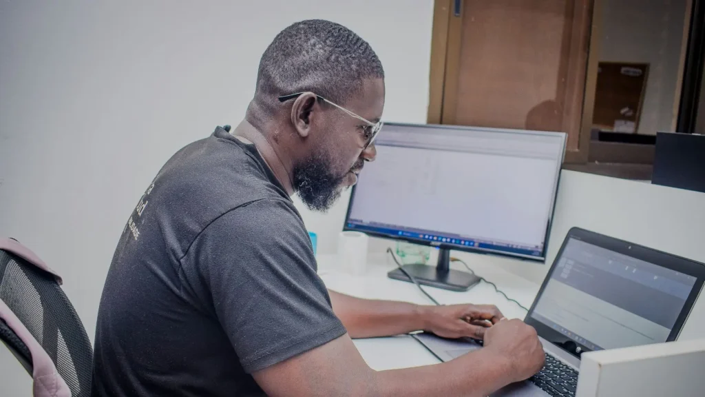 Nigerian youth learning digital skills in Nigeria
