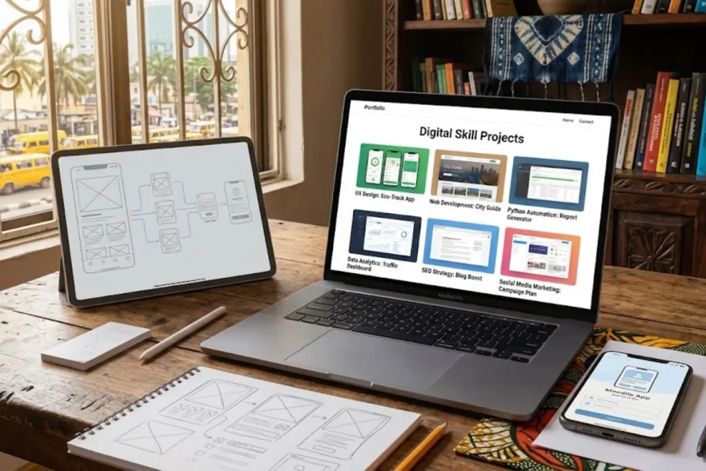 Examples of digital skills portfolio projects